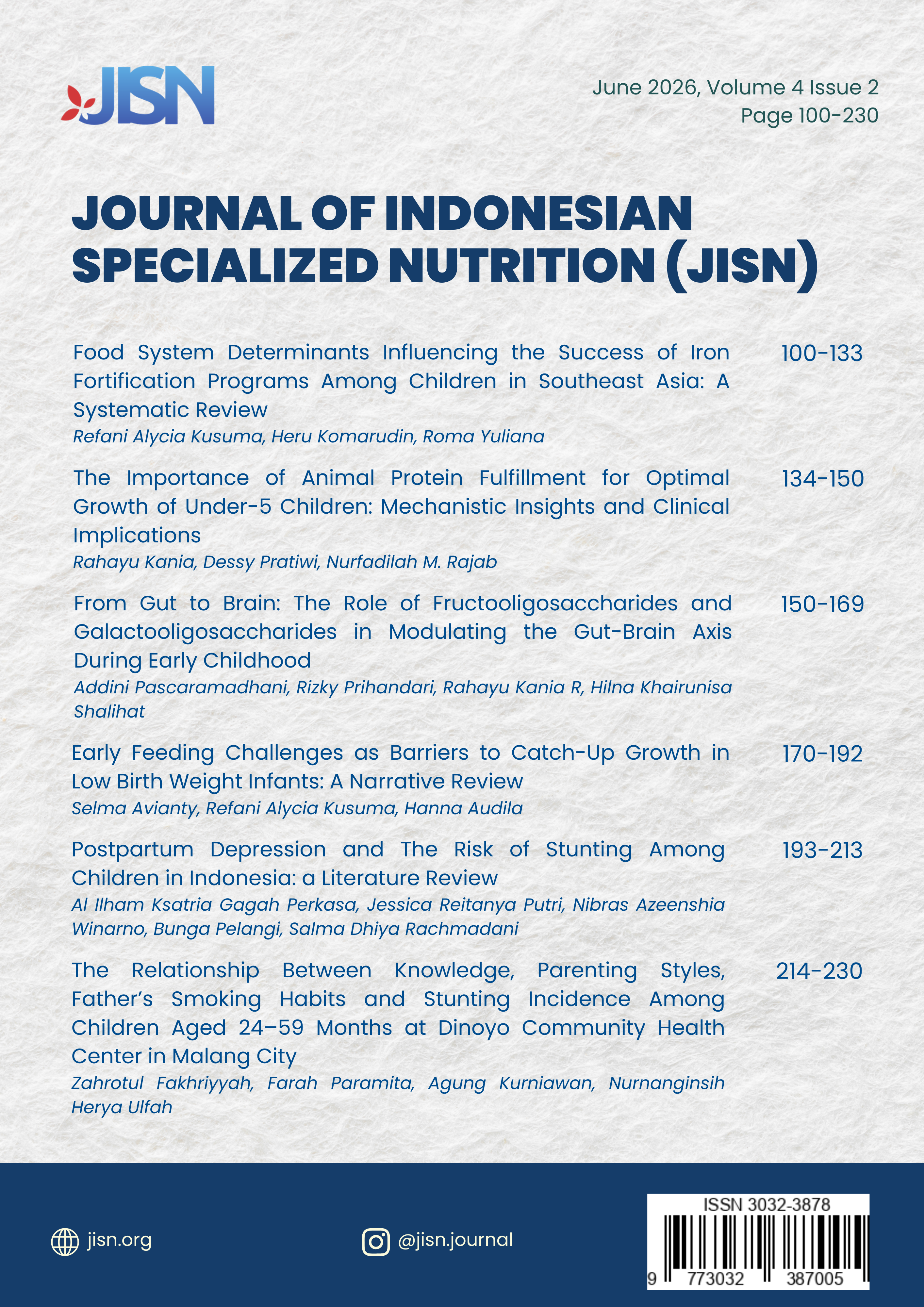 					View Vol. 4 No. 2 (2026): Journal of Indonesian Specialized Nutrition
				